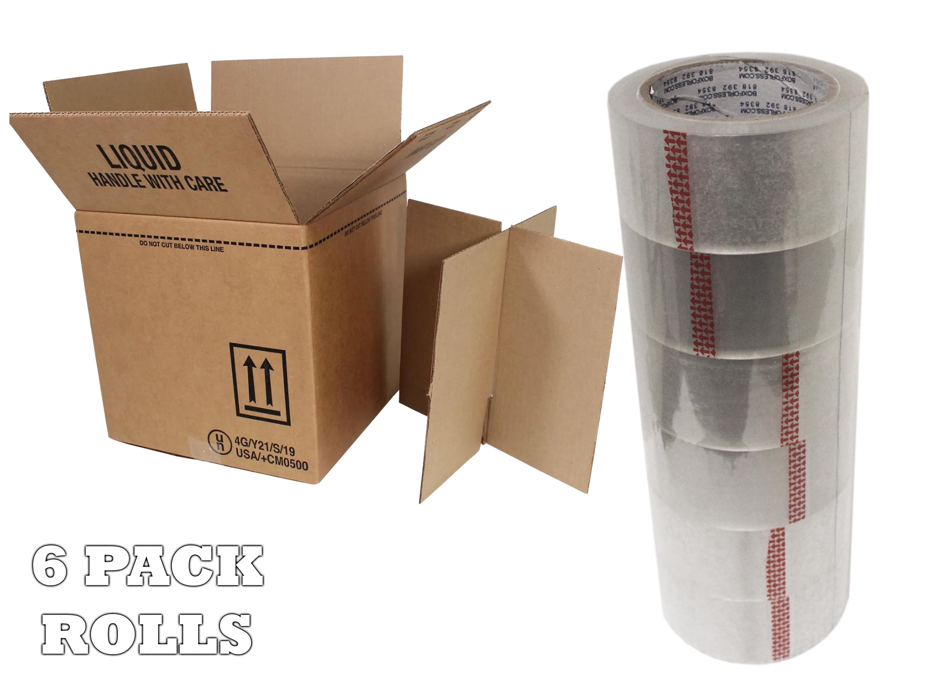 2" 55 yds Super Clear Heavy Duty Packaging Tape 6PK Clear Transparent All-Purpose Glossy Material for Office, School and Home Carton Sealing Tape for Shipping and Moving by WholesaleArtsFrames-com