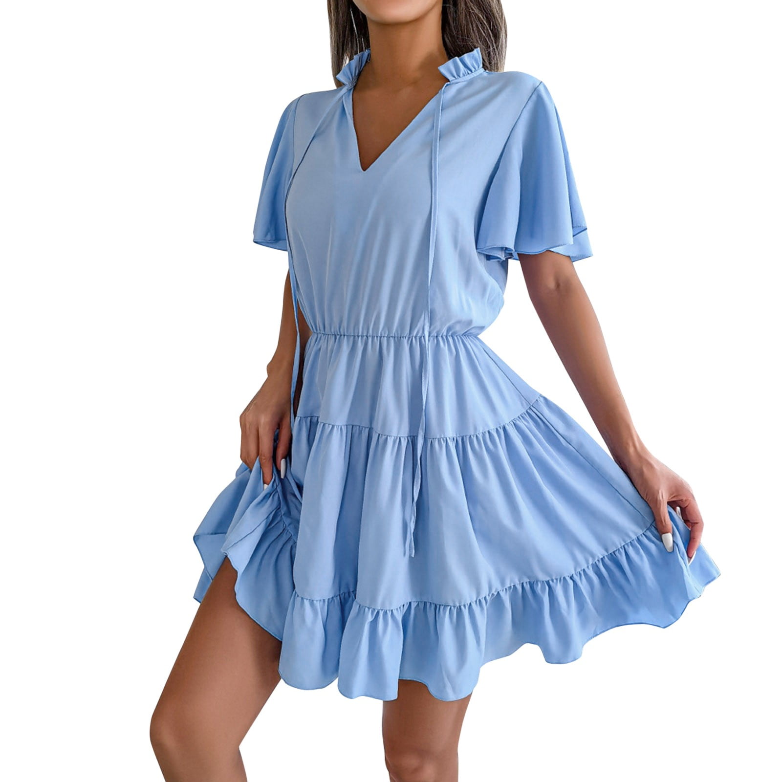 ASEIDFNSA Cute Spring Dresses Women'S Womens Summer Swing Mini Dress ...
