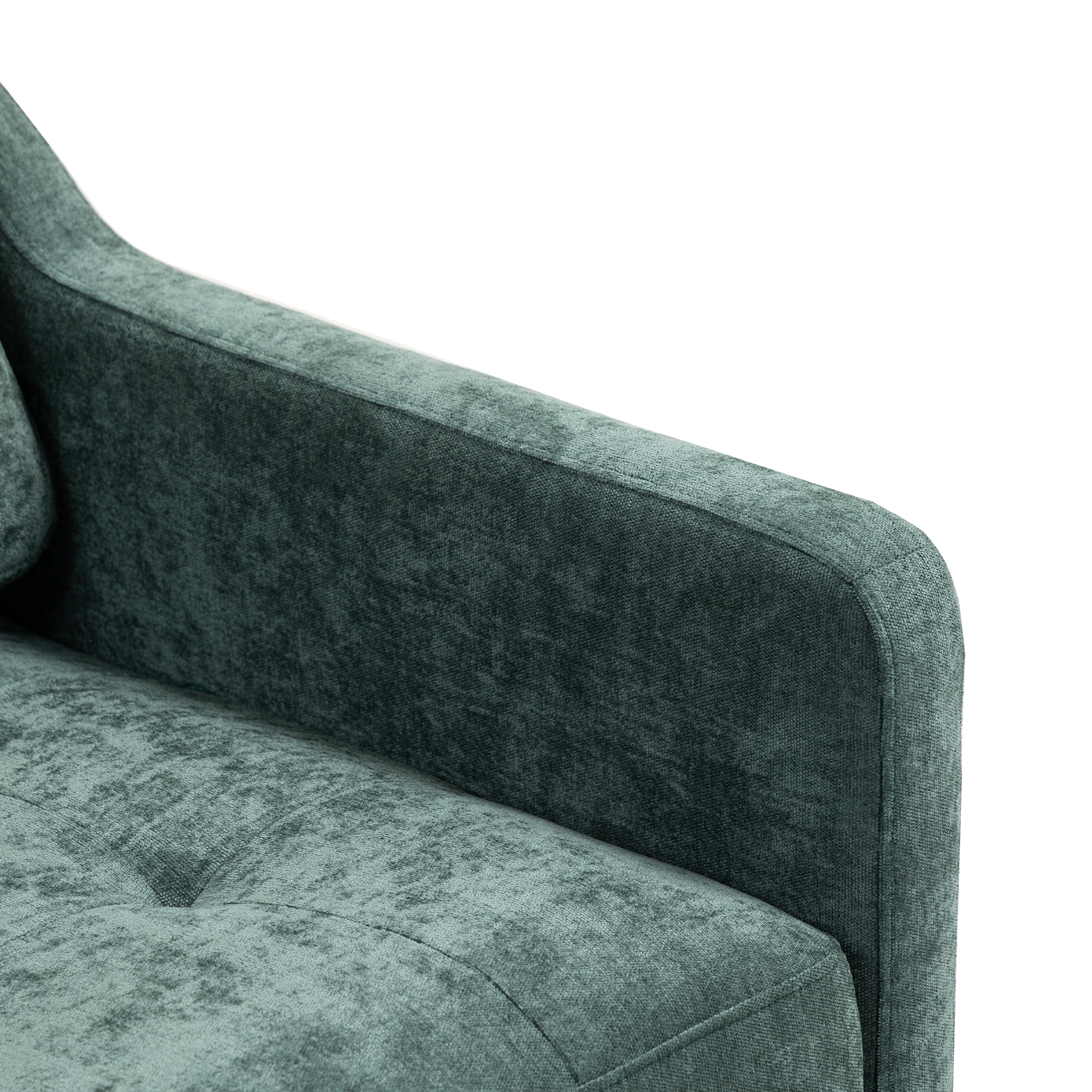 Comfortable armchair with USB charging port, ergonomic wide backrest, vintage wooden legs, comfortable upholstered armchair with side storage for living room bedroom