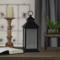 thumbnail image 3 of Northlight LED Lighted Flickering  Candle Lantern - 12" - Black, 3 of 6
