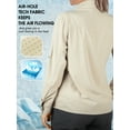 thumbnail image 3 of Off Road Ventures Womens Fishing Shirt Lightweight Quick Dry Button Down Long Sleeve UV Protection Camp Safari Shirt for Hiking Outdoor, 3 of 8