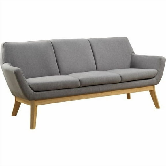 Lorell Quintessence Collection Upholstered Sofa 19.8" x 73.3" x 32.8" - Material: Wood Leg - Finish: Gray