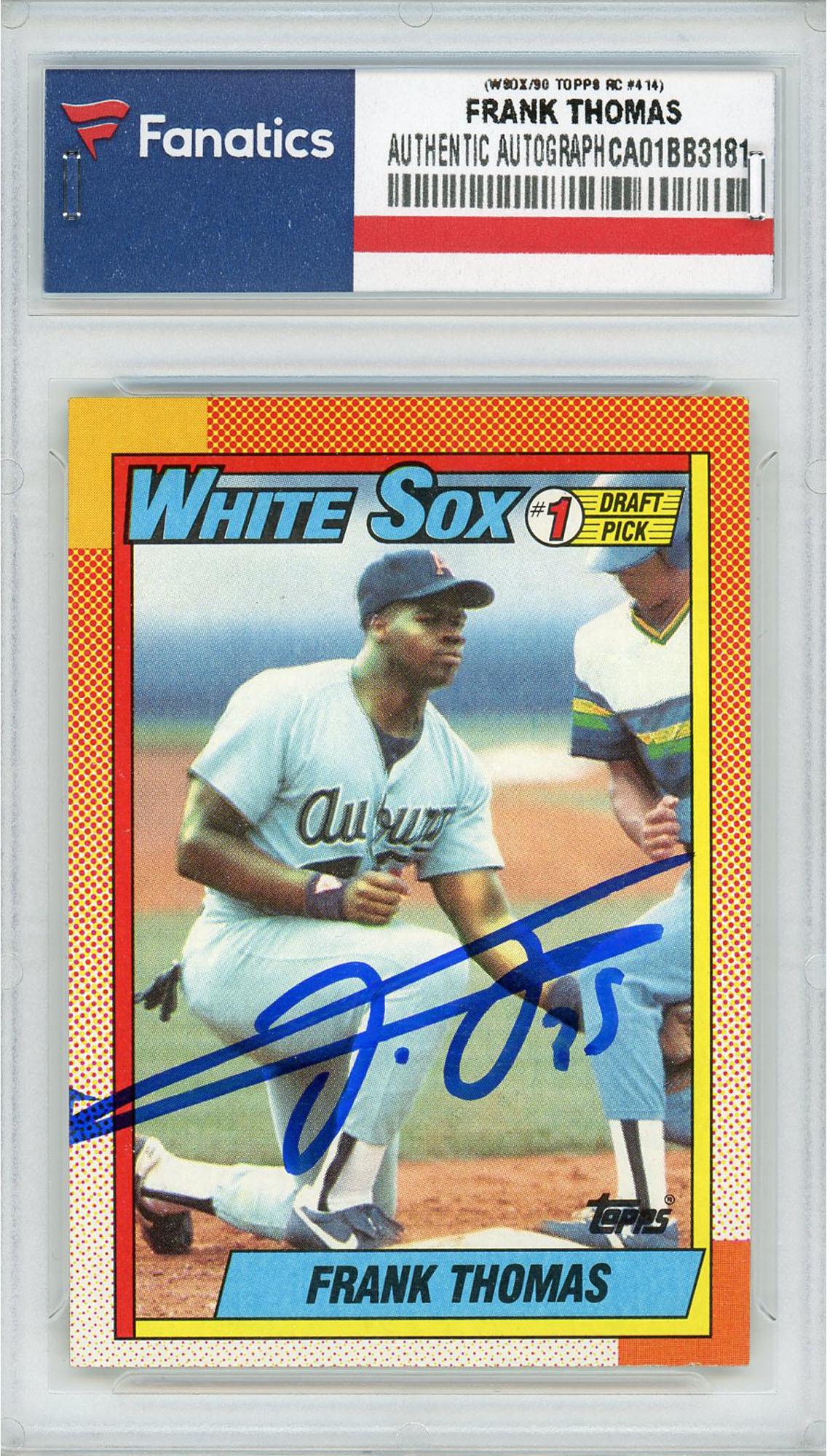 Frank Thomas Chicago White Sox Autographd 1990 Topps RC ...