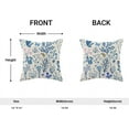 thumbnail image 3 of Summer Pillow Covers 16x16 Inch Set of 2,Blue Wild Flower Plant Throw Pillows Case,Seasonal Floral Outdoor Decorative Square Linen Farmhouse Decor Cushion Covers for Home Sofa Bed Couch, 3 of 5