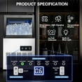 thumbnail image 3 of Commercial Ice Maker Machine 120LBS/24H Ice Maker, Stainless Steel Freestanding Ice Machine with 33LBS Storage Capacity, Self-Cleaning, 2 Water Inlet Modes,Ideal for Restaurant,Home,Bar, 3 of 13