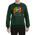 thumbnail image 2 of Wild Bobby, Colorful Painted Lip, Streetwear, Unisex Crewneck Graphic Sweatshirt, Forest Green, 4X-Large, 2 of 5