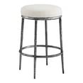 thumbnail image 5 of Lalia Modern Upholstered Backless Counter Height Bar Stool with Metal Frame, Gunmetal, 5 of 9