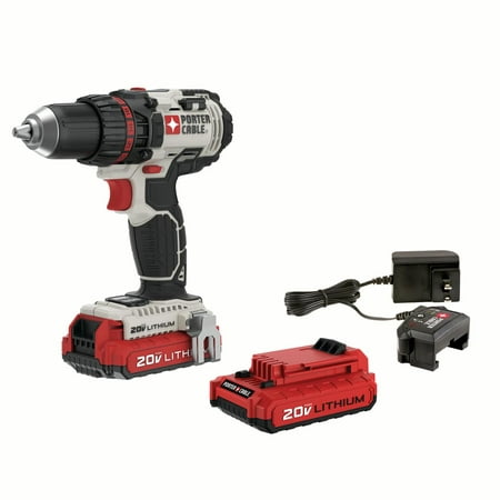 PORTER CABLE PCCK600LB 20V MAX Lithium-Ion 1/2-Inch Cordless Drill with 2 - 1.5Ah