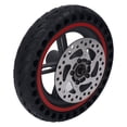 thumbnail image 2 of Conjunto de rueda trasera para patinete eléctrico Xiaomi PRO PRO2 M3, repuesto de neumático celular con freno de disco de 120 mm, color rojo, 2 of 14