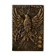 thumbnail image 1 of Liquidation! A5 (5.5 Pouces X 8.3 Pouces) Journaux Embossés Carnet Vintage Rétro Cuir Bronze Journal 100 Feuilles Papier Couverture Rigide Bloc-Notes de Voyage pour Écrire Carnet de Croquis Collection Cadeau Décoration Taille Unique Brun, 1 of 6