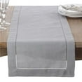 thumbnail image 1 of Saro Lifestyle 6302.GY16120B 16 x 120 in. Rochester Collection Table Runner with Hemstitched Border, Gray, 1 of 6