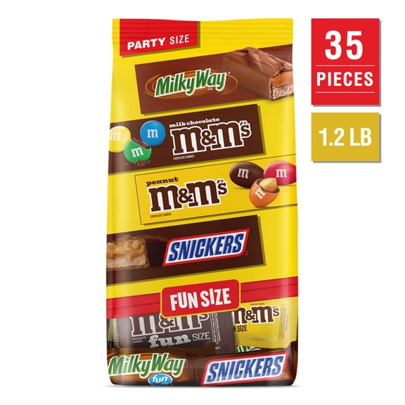M&M'S, SNICKERS & MILKY WAY Fun Size Chocolate Candy Variety Pack – Party Size Bulk