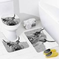 thumbnail image 2 of GZHJMY Bathroom Mat set of 3， Highland Cattle Closeup 3 Pieces Bath Mats Set for Bathroom, Vintage Style Non-Slip Washable Cover Floor Rug Decorations for Kitchen Bathroom Bedroom, 2 of 6