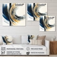 thumbnail image 4 of Designart Blue And Gold Swirl Abstract IV Canvas Wall Art, 4 of 5