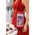 thumbnail image 3 of Women’s Crossbody Phone Purse Plaid Small Bag Vegan Leather Touchscreen Wallet Red, 3 of 4