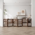 thumbnail image 6 of Algherohein Dog Gate for Inside,Bamboo Freestanding Pet Gate for Doorways,Indoor, 24" Espresso, 6 of 6
