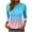 ZD-Blue-Shirts, variant on 3/4 Length Sleeve Womens Tops Plus Size Round Neck Shirts Dressy Graphic Petite Blouses Classic Elegant T-shirts Top S-3XL