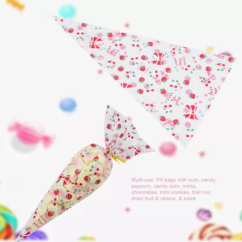 Party Bags Cellophane Bags Twist Ties Cone Bags Sweets CUPID LOVE
