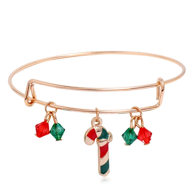 Fiudx Pulsera Navideña con Colgante de Árbol de Aleación, Joya Llamativa, Ideal para Fiestas y Banquetes, Regalo para Mujer, Accesorio Elegante para Celebraciones Navideñas.