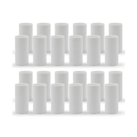 2.2 X 0.8 White Plastic Candle Cover Sleeves Chandelier Socket Sleeves Lot Of 24