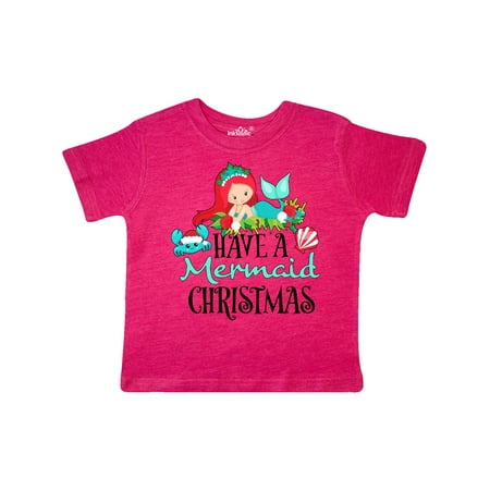 

Inktastic Have a Mermaid Christmas with Crab and Seashell Gift Toddler Boy or Toddler Girl T-Shirt