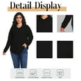 thumbnail image 6 of Cuteduck Women's Plus Size Waffle Knit Tops Henley Long Sleeve Fall Casual Shirts 1X-5X, 6 of 8