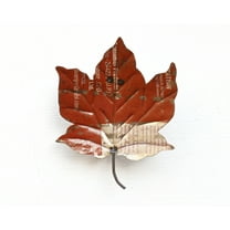 De Kulture Works Handcrafted Recycled Iron Mini Leaf Wall Mount Decorative Collectible Figurine Showpiece Set of 2