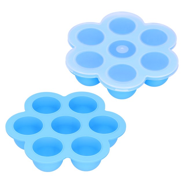 Molde de comida para bebés, práctico molde de silicona con tapa para la familia para hornear muffins, huevos al vapor, cupcakes LYUMO Juegos para Hornear