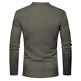 thumbnail image 4 of Oazcsf Long Sleeve Corduroy Shirt for Men Thermal Henley Button Undershirts Lightweight Casual Pullover Sweater Winter Knit Big and Tall Men's Tops, 4 of 6