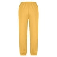 thumbnail image 5 of Girls Jogger Sweatpants, Cuffed Ankle with Drawstring Waist in Solid Color, Trendy Athleisure Pants for School, Sports, and Weekend Style.,Yellow,150, 5 of 5