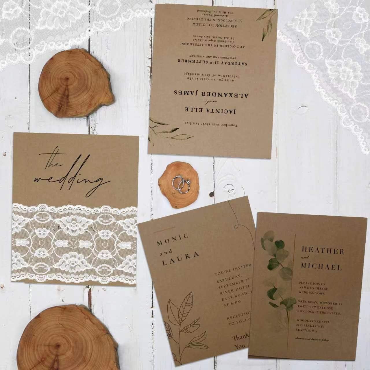 100 Sheets Kraft Paper Brown Cardstock 8.5 x 11, General 80lb Card Stock Printer Paper for Invitations, Menus, Crafts, DIY Cards