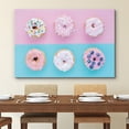 thumbnail image 5 of Impression sur Toile Art Mural Beignes Bleus et Roses Saupoudrés et Rayés Fruits Photographie Alimentaire Réalisme Chic Pittoresque Coloré Multicolore Ultra pour Salon, Chambre, Bureau - 12"x18 Pouces, 5 of 5