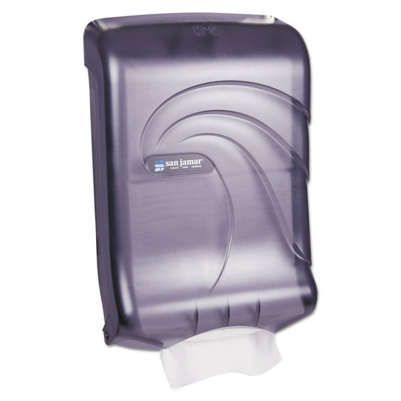 CFS Ultrafold Multifold/C-Fold Towel Dispenser, Oceans, 11.75" x 6.25" x 18", Transparent Black Pearl