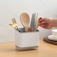 thumbnail image 4 of Utensil Holder Plastic Lightweight Flatware Caddy Cutlery Caddy with Drain Tray, 4 of 10