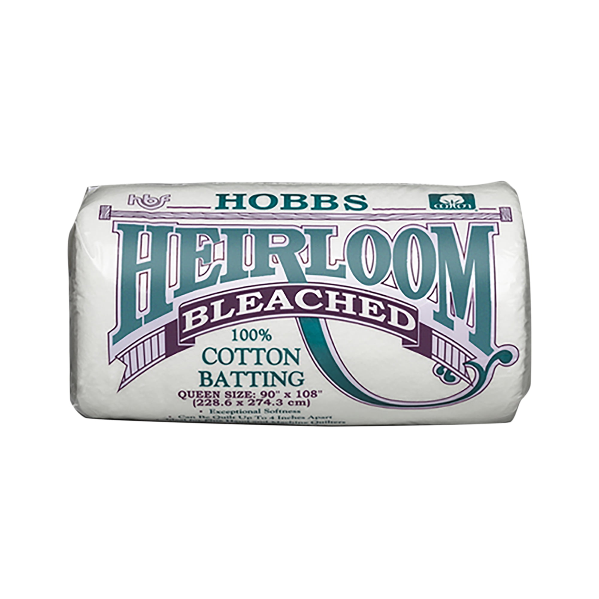 Hobbs Heirloom Bleached Cotton Batting 90" x 108" Queen Walmart