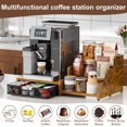 thumbnail image 3 of Coffee Station Organizer with K Cup Holder, 28 Pod Capacity,3-Tier Syrup Rack with Coffee Pod Holder Drawer, Coffee Bar organizer Countertop for Accessories,Rustic Brown, 3 of 7