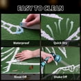 thumbnail image 3 of SIXHOME Outdoor Rug with LED Strip Lights 8'x10' Waterproof Reversible Patio Rug Portable Tropical Indoor Outdoor Rug Plastic Straw Rug for RV Camping Garden Picnic Deck Backyard Green and White, 3 of 8