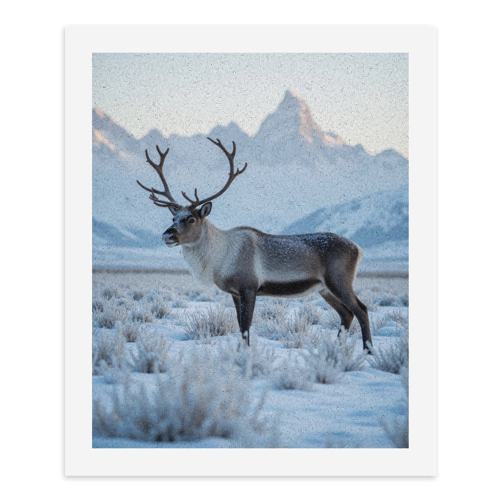 Paint by Numbers Kit for Adults, Majestic Deer Winter Mountain Scene Paint by Numbers, Easy Paint by Numbers Kit for Adults Beginner, DIY Adult Paint by Number Kits on Canvas, Home Decor
