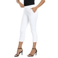 thumbnail image 5 of HDE Women's Pull On Capri 21" Inseam Cropped Pants with Pockets White L, 5 of 6