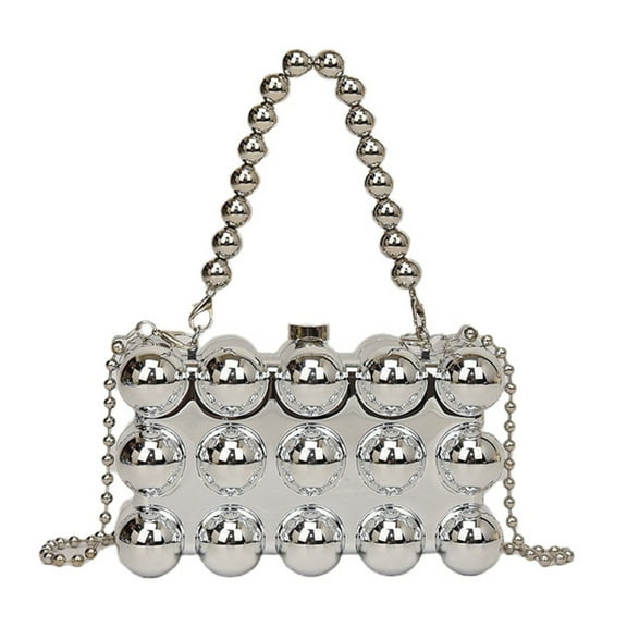 Lerpwige Women Evening Bag with Handle Bubble Acrylic Clutch Handbag Shoulder Bag