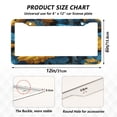 thumbnail image 7 of Aluminum License Plate Frame 2 Pack Car Exterior Accessory Car Tag Holder for Front Rear Plates Cars Decor Blue Leaves and Sunflowers, 7 of 7