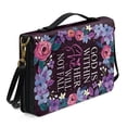 thumbnail image 2 of Kuiaobaty Heart Butterfly Flower Print Faux Leather Bible Cover for Men Women, God is Within Her Large Capacity Bible Book Cover Church Bag Carrying Case with Shoulder Strap and Handle, XL, 2 of 7