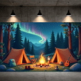 thumbnail image 6 of Outdoor Adventure Camping Banner Night Sky Design Lantern Decor Tent Setup for Outdoor Party Nature Enthusiasts Journey, 6 of 9