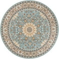 thumbnail image 2 of Unique Loom Outdoor Traditional Collection Area Rug - Wisdom (7' 10" Round Blue/Ivory), 2 of 9