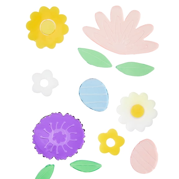 Flowers Gel Clings, Multicolor, 5.5" x 12", Easter by Way To Celebrate