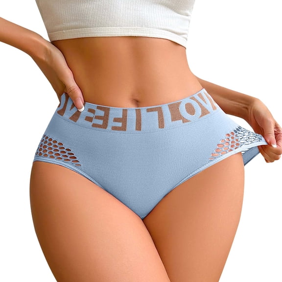 MEICHEN Solid High Waisted Boxer Briefs for Women Breathable Knitted Sports Panties Fashion Casual Seamless Underwear