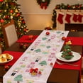 thumbnail image 3 of Pink Table Runner Pastel Christmas Nutcracker Table Runners Seasonal Kitchen Dining Table Decoration for Winter Home Party Banquet Decor 13x72 Inch, 3 of 5