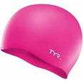 thumbnail image 3 of TYR Casquette de Natation en Silicone Sans Rides Rose Fluorescent, 3 of 6