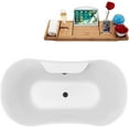 thumbnail image 3 of 60" Streamline N100BL-BL Soaking Clawfoot Tub and Tray With External Drain, 3 of 11