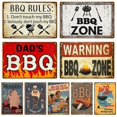 thumbnail image 2 of Cartel de hojalata con las REGLAS DE LA BARBACOA, póster vintage para pared, letrero de metal, placa decorativa para pared, placa de cocina, accesorios de decoración vintage de metal, 2 of 5